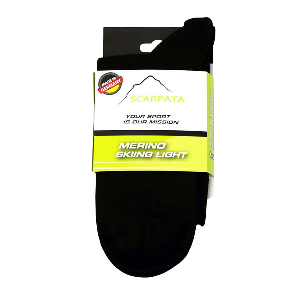 Scarpata Merino Skiing Light Socks Black