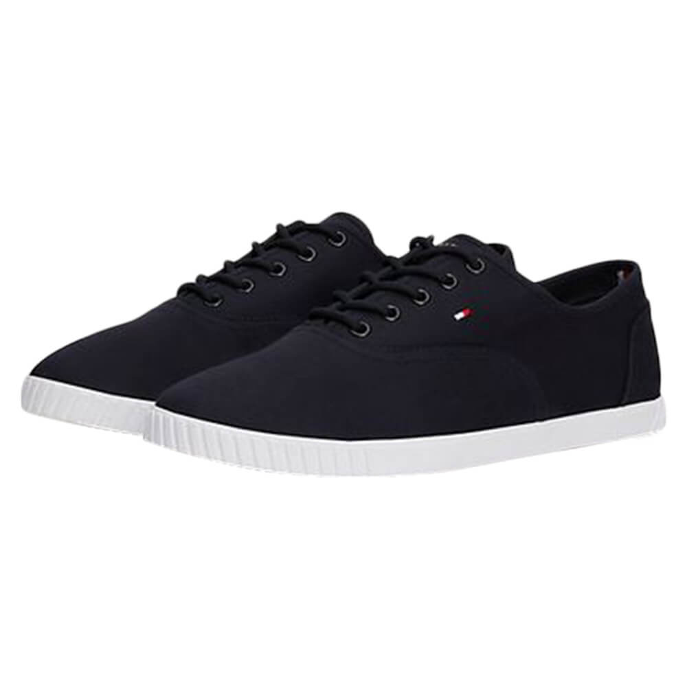 Tommy Hilfiger Canvas Lace Up Sneaker Space Blue