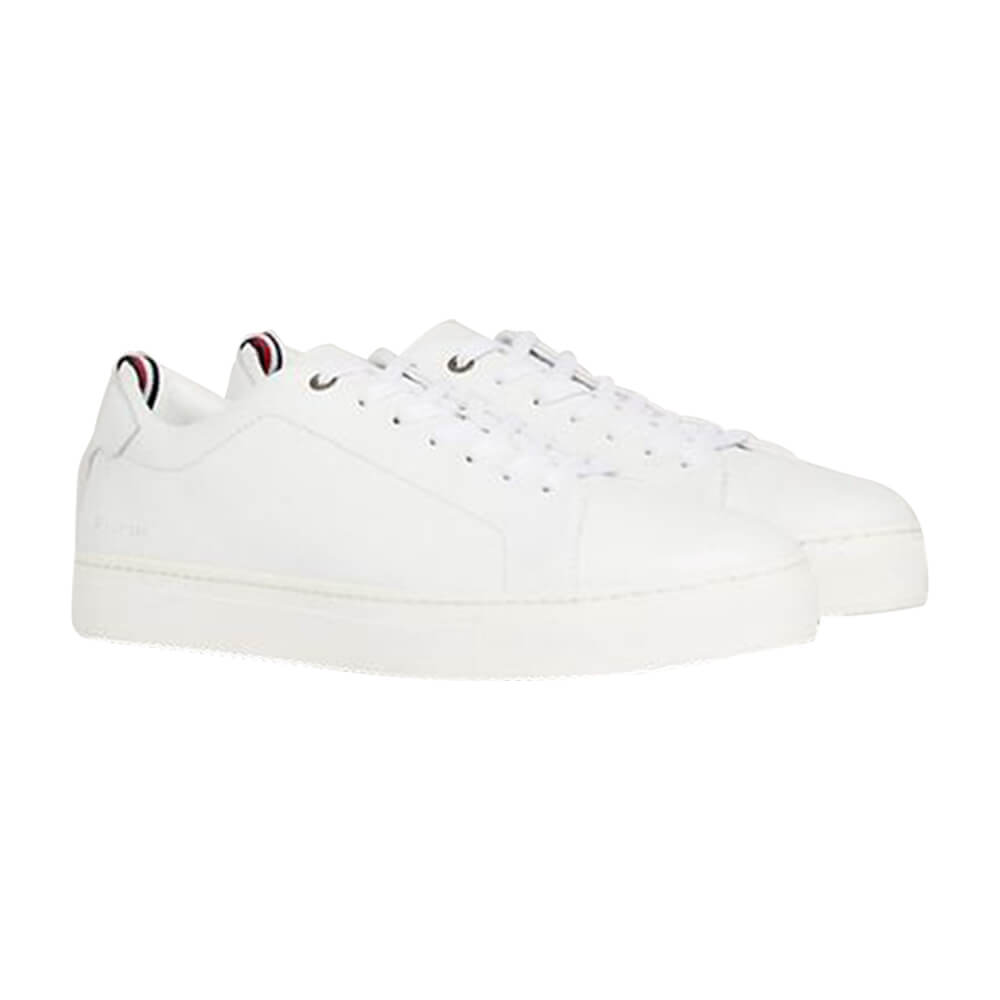 Tommy Hilfiger Premium Cupsole Grained LTH White