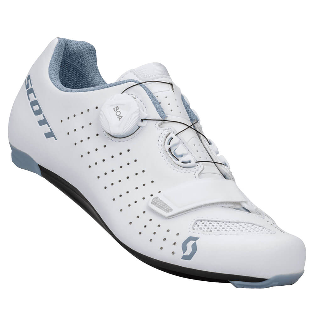 SCOTT W's Road Comp Boa Matt White/Light Blue