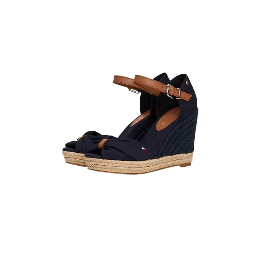 Tommy Hilfiger Basic Open Toe High Wedge Space Blue