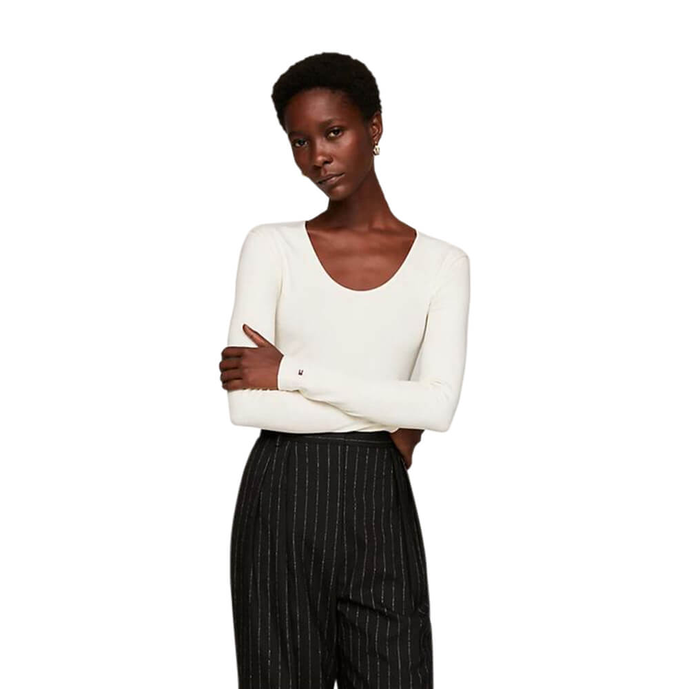 Tommy Hilfiger Slim 5X2 RIB Scoop-NK LS Calico