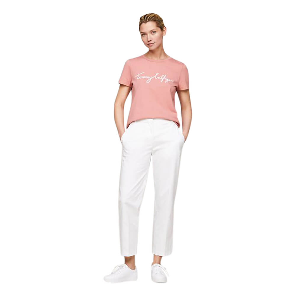 Tommy Hilfiger Regular C-NK Signature Tee SS Teaberry Blossom