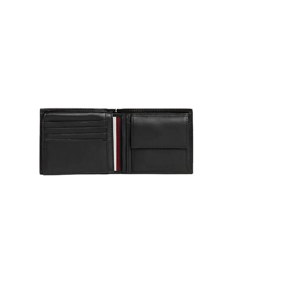 Tommy Hilfiger Prem Leather Flap & Coin Black